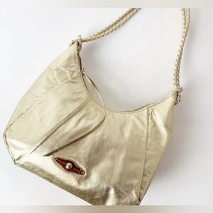 Elliott Lucca Vintage Gold Leather Bag